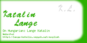 katalin lange business card